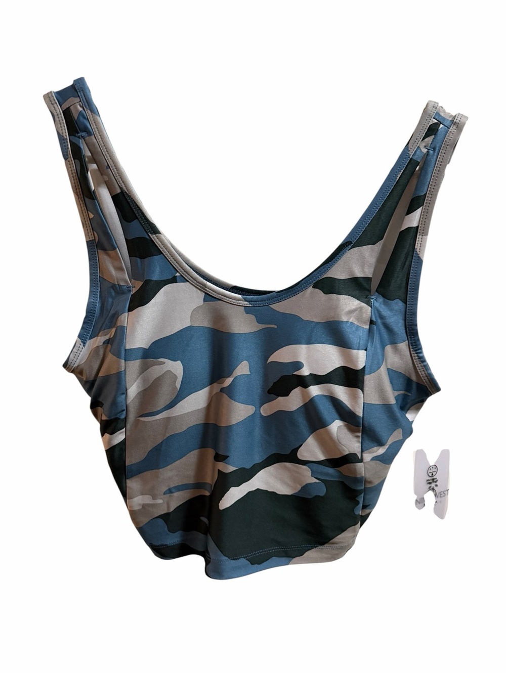 Nine West Camo Scoop Neck Tank Bra size XXL
